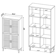 Load image into Gallery viewer, Elouise 4-door Engineered Wood Tall Accent Cabinet Dark Pine