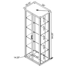 Load image into Gallery viewer, Aero Curio Cabinet with LED Lighting
