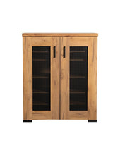 Load image into Gallery viewer, Bristol Metal Mesh Door Accent Cabinet Golden Oak