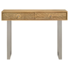 Load image into Gallery viewer, Draco Console Table with Hand Carved Drawers Natural