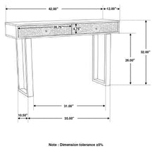 Load image into Gallery viewer, Draco Console Table with Hand Carved Drawers Natural
