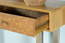 Load image into Gallery viewer, Draco Console Table with Hand Carved Drawers Natural