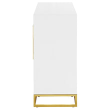 Load image into Gallery viewer, Elsa 2-door Accent Cabinet with Adjustable Shelves White and Gold