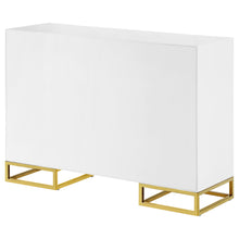 Load image into Gallery viewer, Elsa 2-door Accent Cabinet with Adjustable Shelves White and Gold