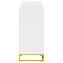 Load image into Gallery viewer, Elsa 2-door Accent Cabinet with Adjustable Shelves White and Gold