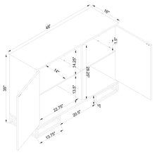 Load image into Gallery viewer, Elsa 2-door Accent Cabinet with Adjustable Shelves White and Gold