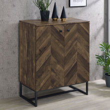 Load image into Gallery viewer, Carolyn 2-door Accent Cabinet Rustic Oak and Gunmetal