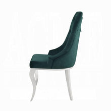 Load image into Gallery viewer, Dekel Green Fabric & Stainless Steel Side Chair