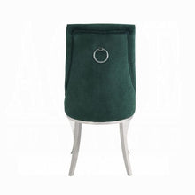 Load image into Gallery viewer, Dekel Green Fabric & Stainless Steel Side Chair