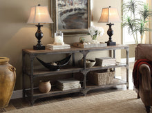 Load image into Gallery viewer, Gorden Weathered Oak & Antique Silver Console Table
