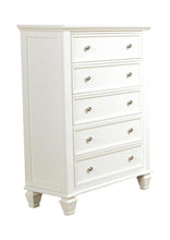 Load image into Gallery viewer, Sandy Beach 5-drawer Rectangular Chest Cream White