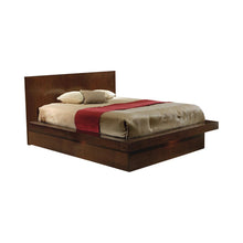 Load image into Gallery viewer, Jessica Eastern King & Queen Platform Bed with Rail Seating Cappuccino