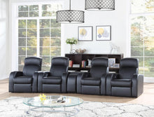 Load image into Gallery viewer, Cyrus Home Theater Upholstered Recliner Black