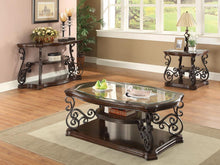 Load image into Gallery viewer, Laney End Table Deep Merlot and Clear