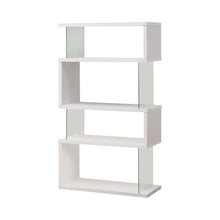Load image into Gallery viewer, Emelle 4-tier Bookcase White and Clear