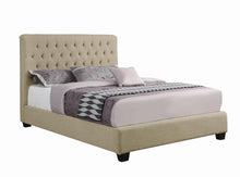 Load image into Gallery viewer, Chloe Tufted Upholstered Eastern King Bed Oatmeal