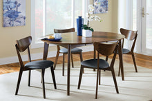Load image into Gallery viewer, Jedda Upholstered Dining Chairs Dark Walnut and Black (Set of 2)