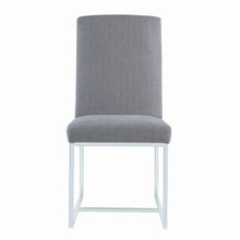 Load image into Gallery viewer, Mackinnon Upholstered Side Chairs Grey and Chrome (Set of 2)
