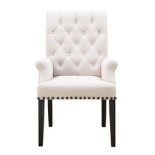 Load image into Gallery viewer, Alana Upholstered Arm Chair Beige and Smokey Black