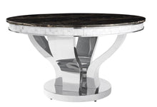 Load image into Gallery viewer, Anchorage Round Dining Table Chrome and Black