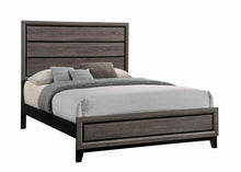 Load image into Gallery viewer, Watson Eastern King & Queen Bed Grey Oak and Black