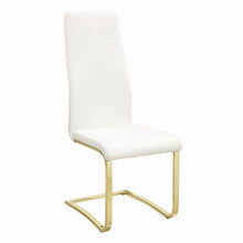 Load image into Gallery viewer, Montclair Side Chairs White and Rustic Brass (Set of 4)