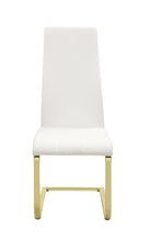 Load image into Gallery viewer, Montclair Side Chairs White and Rustic Brass (Set of 4)