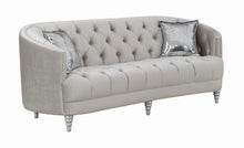 Load image into Gallery viewer, Avonlea Sloped Arm Tufted Sofa Grey