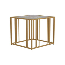 Load image into Gallery viewer, Adri Metal Frame End Table Matte Brass