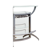Load image into Gallery viewer, Dallas 2-shelf Home Bar Silver and Frosted Glass