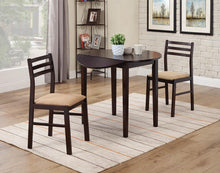 Load image into Gallery viewer, Bucknell 3-piece Dining Set with Drop Leaf Cappuccino and Tan