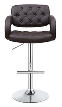 Load image into Gallery viewer, Brandi Adjustable Bar Stool Chrome and Brown
