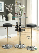 Load image into Gallery viewer, Ramses 29" Adjustable Bar Stool Chrome and Black
