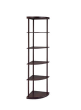 Load image into Gallery viewer, Bonwick 5-shelf Corner Bookshelf Cappuccino