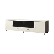 Load image into Gallery viewer, Burkett 2-drawer TV Console White and Grey