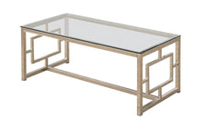 Load image into Gallery viewer, Merced Rectangle Glass Top Coffee Table Nickel