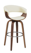 Load image into Gallery viewer, Zion Upholstered Swivel Bar Stool Walnut and Ecru