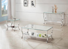 Load image into Gallery viewer, Saide Square End Table with Mirrored Shelf Chrome