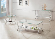 Load image into Gallery viewer, Saide Rectangular Coffee Table with Mirrored Shelf Chrome