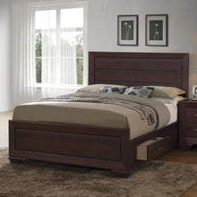Load image into Gallery viewer, Kauffman California King, Eastren King, & Queen Panel Bed Dark Cocoa