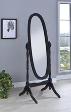 Load image into Gallery viewer, Cabot Rectangular Cheval Mirror with Arched Top Black