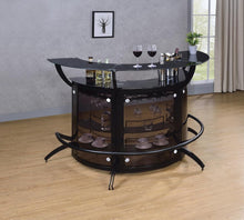Load image into Gallery viewer, Dallas 2-shelf Home Bar Smoked and Black Glass