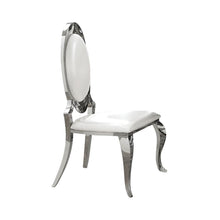 Load image into Gallery viewer, Anchorage Oval Back Side Chairs Cream and Chrome (Set of 2)