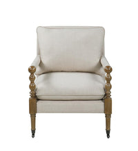 Load image into Gallery viewer, Dempsy Upholstered Accent Chair with Casters Beige