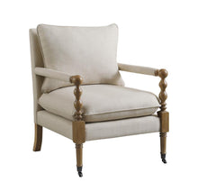 Load image into Gallery viewer, Dempsy Upholstered Accent Chair with Casters Beige