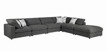 Load image into Gallery viewer, Serene Upholstered Rectangular Ottoman Charcoal