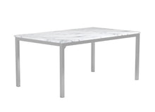 Load image into Gallery viewer, Athena Rectangle Dining Table with Marble Top Chrome