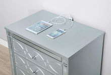 Load image into Gallery viewer, Gunnison 2-drawer Nightstand Silver Metallic