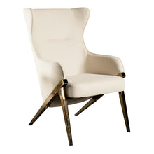 Load image into Gallery viewer, Walker Upholstered Accent Chair Cream and Bronze