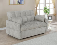Load image into Gallery viewer, Cotswold Tufted Cushion Sleeper Sofa Bed Light Grey & Dark Grey
